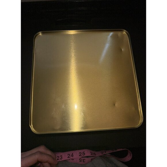 Vintage Christmas Cookie Square Tin Have Yourself A Merry Little 8”L x 8”W x 3”H - Picture 6 of 9